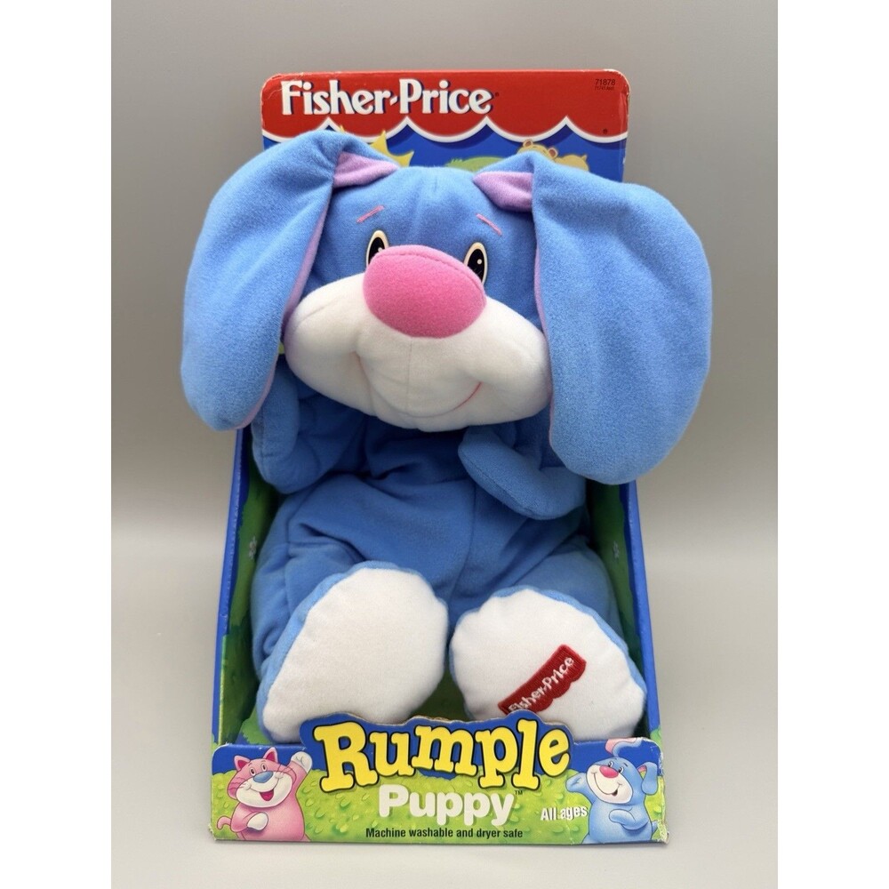 VTG 1998 Fisher Price Rumple Puppy Dog Stuffed Plush Floppy Toy RARE NIB 14"